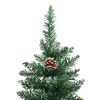 vidaXL Slim Christmas Tree with Real Wood and White Snow Green 180 cm