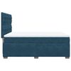 vidaXL Box Spring Bed with Mattress Blue 140x190 cm Velvet