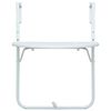 vidaXL Hanging Balcony Table White 60x64x83.5 cm Plastic Rattan Look