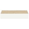 vidaXL Floating Wall Shelves 4 pcs Oak and White 23x23.5x3.8 cm MDF