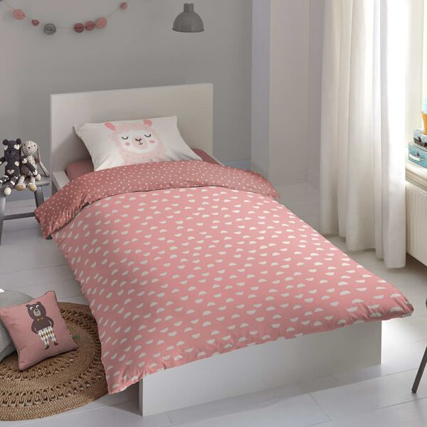 Good Morning Kids Duvet Cover LAMA 140x200/220 cm Pink