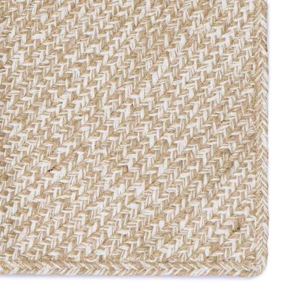 vidaXL Area Rugs Rectangular Natural and White 60 x 300 cm Jute
