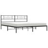 vidaXL Metal Bed Frame without Mattress with Headboard Black 180x200cm