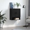 vidaXL Wall Cabinet Black oak 60 x 31 x 70 cm Engineered wood