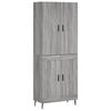 vidaXL Highboard Grey Sonoma 69.5x34x180 cm Engineered Wood