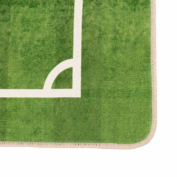 vidaXL Kids' Rug Green 160x230 cm Football Field Washable