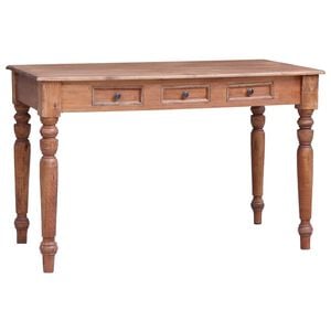 vidaXL Desk with Drawers 117x57x75 cm Solid Mahogany Wood