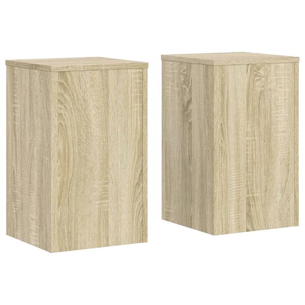 vidaXL Plant Stands 2 pcs Sonoma Oak 30x30x50 cm Engineered wood