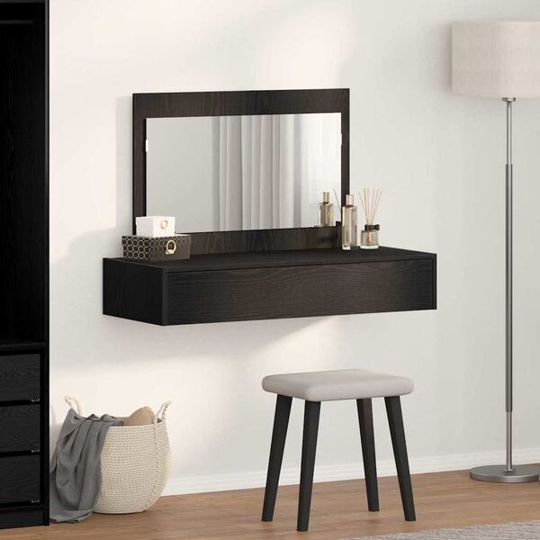 vidaXL Dressing Table Black 100 x 40 x 70 cm Engineered Wood