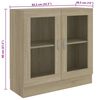 vidaXL Vitrine Cabinet Sonoma Oak 82.5x30.5x80 cm Engineered Wood