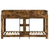 vidaXL Bunk Bed for Kids Smoked Oak 80 x 190 cm Engineered Wood