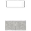 vidaXL Bathroom Furniture Set Concrete Grey Engineered Wood