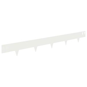 vidaXL Lawn Edging 10 pcs 100 x 12 cm Steel White