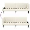 vidaXL Corner Bed Frame with Headboard Cream 100 cm x 200 cm Velvet