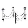 vidaXL Garden Light | Set of 2 | Black | Plastic | Medium | Solar | Garden Light