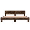 vidaXL Bed Frame without Mattress Smoked Oak 200x200 cm