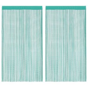 vidaXL String Curtains 2 pcs Turquoise 100x250 cm