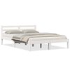 vidaXL Bed Frame White 225.5 x 165.5 x 69.5 cm Solid Pine Wood