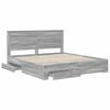 vidaXL Bed Frame with Drawer with Headboard Manual Engineered Wood
