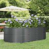 vidaXL Garden Raised Bed Anthracite 212x140x68 cm Galvanised Steel