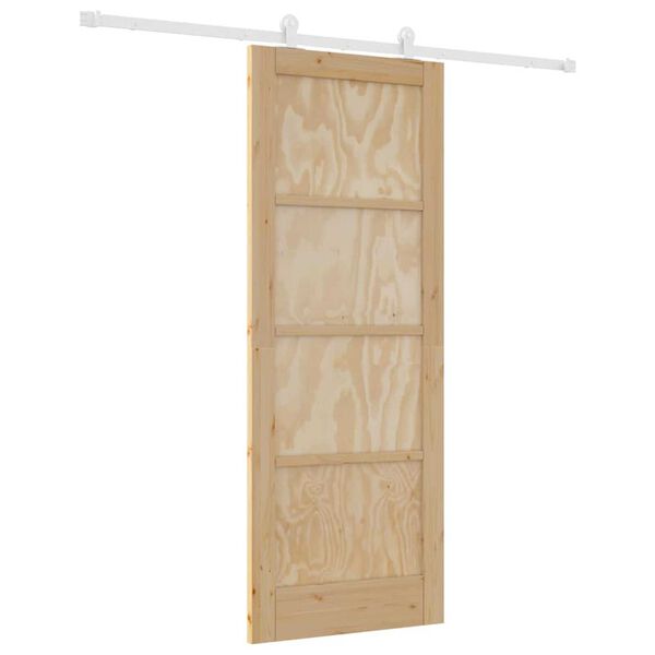 vidaXL Sliding Door ORKDAL Brown 78 x 202 cm Solid Pine Wood
