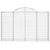 vidaXL Arched Gabion Baskets 30 pcs 200x30x120/140 cm Galvanised Iron