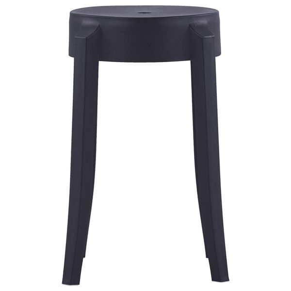 vidaXL Stackable Stools 4 pcs Black Plastic