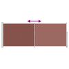 vidaXL Patio Retractable Side Awning 180x500 cm Brown