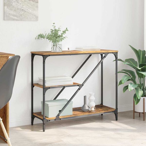 vidaXL Console Table Old Wood 88.5 x 30 x 75 cm Engineered Wood