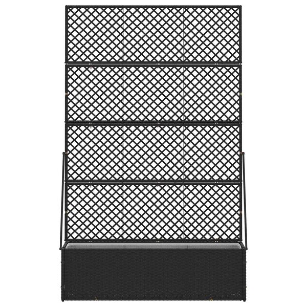 vidaXL Garden Planter Black 105 x 30 x 170 cm Metal