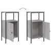 vidaXL Bedside Cabinets 2 pcs Grey Sonoma 41x31x80 cm Engineered Wood