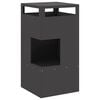 vidaXL Fire Pit Black 50 x 50 x 100 cm Weathering Steel