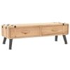 vidaXL TV Cabinet | Natural Wood | Fir wood, MDF, Steel | Medium | TV Cabinet