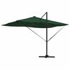 vidaXL Umbrella Green 352 x 251 x 265 cm Polyester and Aluminium