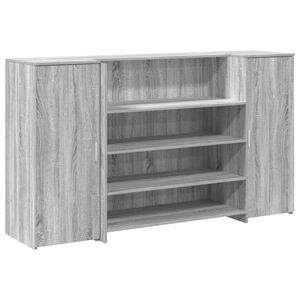vidaXL Reception Desk Grey Sonoma 180x50x103.5 cm Engineered Wood