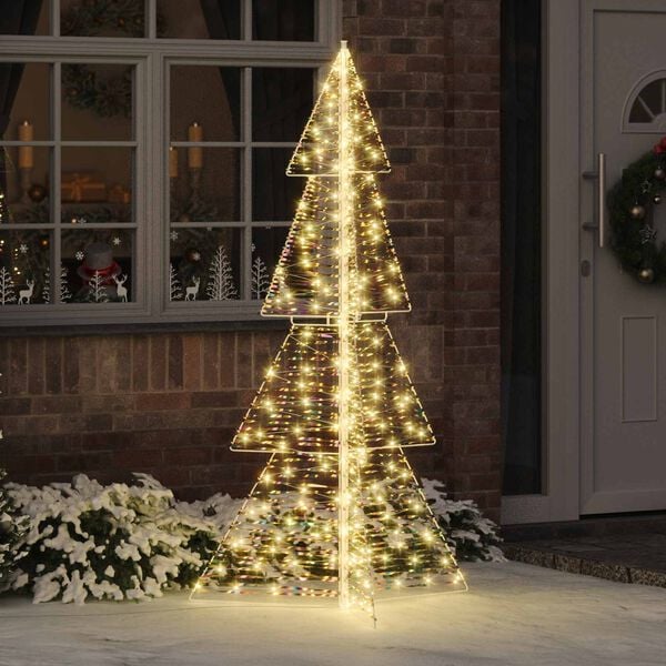 vidaXL Christmas Tree with 240 LEDs Warm White 180 cm PET