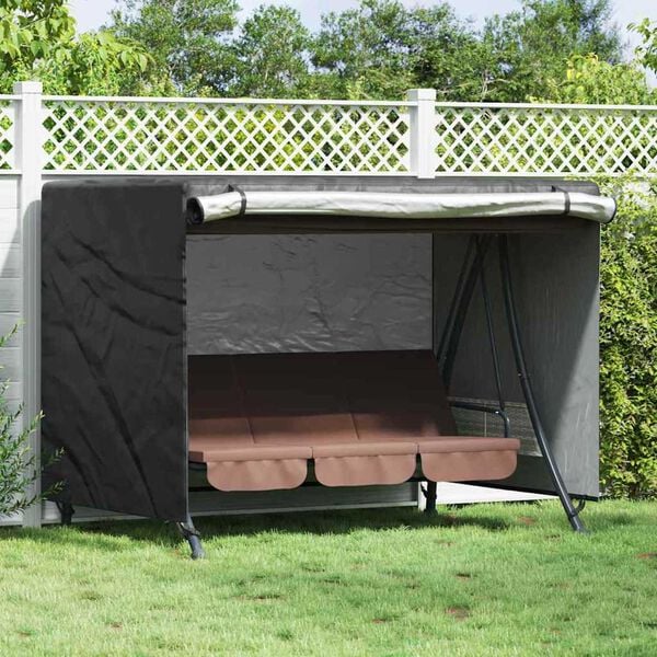 vidaXL Outdoor Swing Cover Black 220 x 125 x 170 cm 420D Oxford Fbric