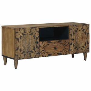 vidaXL TV Cabinet with Door Brown 105 x 33.5 x 46 cm Solid Mango Wood