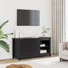 vidaXL TV Cabinet Black 103x36.5x52 cm Solid Wood Pine