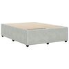vidaXL Bed Frame without Mattress Light Grey 140x190 cm Velvet