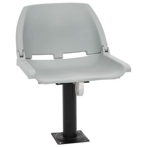 vidaXL 2 Piece Foldable Boat Seat Set No Pillow Grey 48x51x41 cm