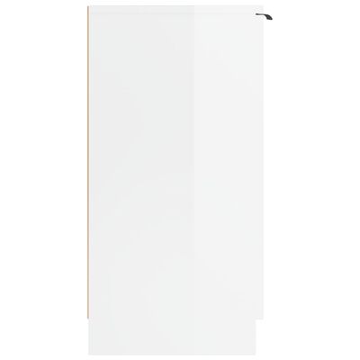 vidaXL Shoe Cabinet High Gloss White 59x35x70 cm Engineered Wood