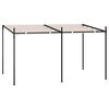 vidaXL Gazebo with Retractable Roof 400x300x233 cm Cream