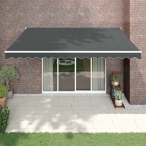 vidaXL Retractable Awning Anthracite 4.5x3 m Fabric and Aluminium