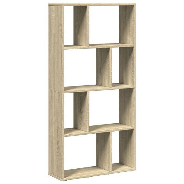 vidaXL Bookcase Sonoma Oak 60x20x120.5 cm Engineered Wood