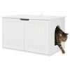 vidaXL Cat House Gloss White 85 x 55 x 53.5 cm Engineered Wood