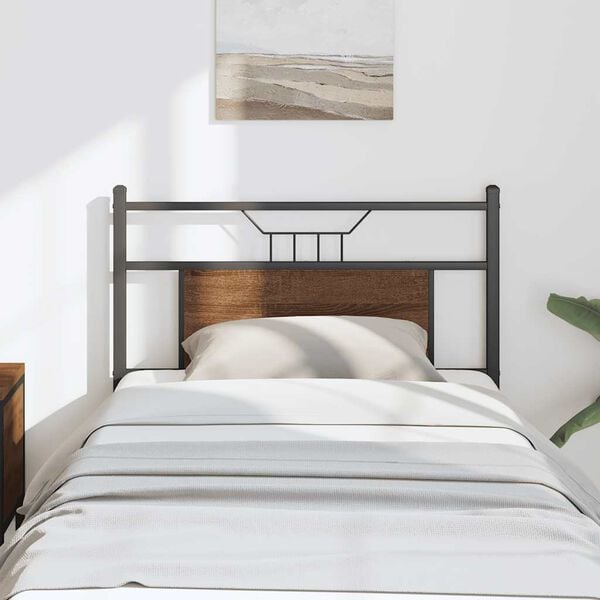 vidaXL Replace Headboard Brown Oak 75 cm Engineered Wood and Steel