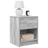 vidaXL Bedside Cabinet with Drawer Grey Sonoma 40x34x50 cm