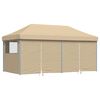 vidaXL Party Tent Folding Beige 292 x 580 x 315 cm Oxford Fabric
