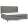 vidaXL Box Spring Bed with Mattress Dark Grey 200x200 cm Fabric